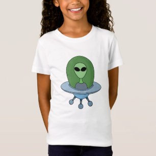 Alien in seinem kleinen Raumschiff T-Shirt