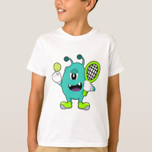 Alien in Tennis mit Tennisschläger T-Shirt