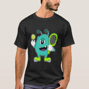 Alien in Tennis mit Tennisschläger T-Shirt