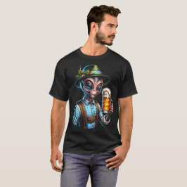 Alien In Traditioneel Oktoberfeest Kostuum T-Shirt