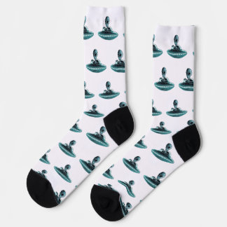 Alien in UFO Socken