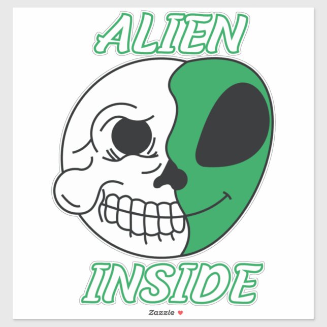 Alien Inside Aufkleber (Blatt)