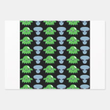 Alien intergalaktisches Geschenkpapier
