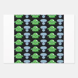 Alien intergalaktisches Geschenkpapier