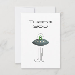 Alien Invader Flat Dankeschön Karte