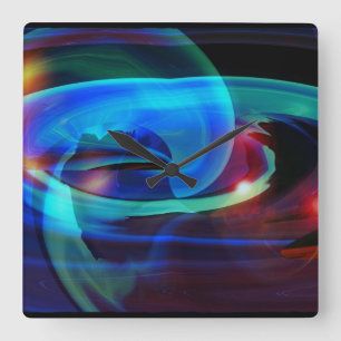 Alien Invasion Horloge murale Abstraite