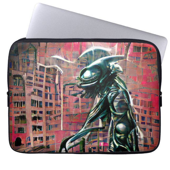 Alien Invasion Laptopschutzhülle (Vorderseite)
