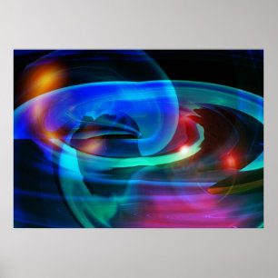 Alien Invasion Poster Abstrait