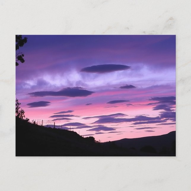 Alien Invasion Sunset Postkarte (Vorderseite)