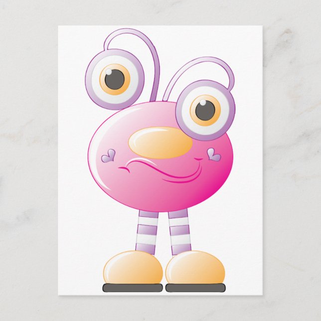 Alien Invasion von Mädchen 1 Postkarte (Vorderseite)