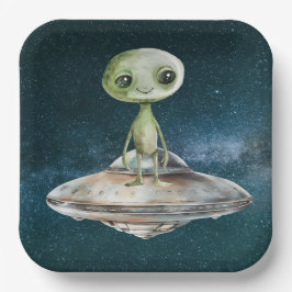 Alien Invasion Weltraum Geburtstag Pappteller
