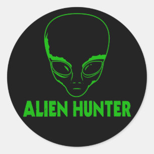 Alien-Jäger-Aufkleber Runder Aufkleber