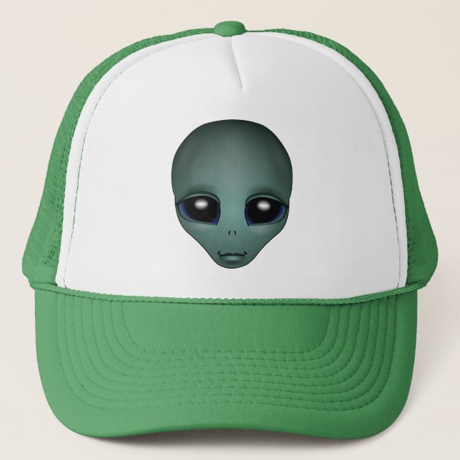 Alien-Kappen-Geschenk-alien-Fernlastfahrer-Hut u. Truckerkappe (Vorderseite)