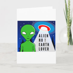 Alien Kein Erdliebhaber Lustiges Alien T Shirt  Karte