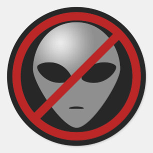 Alien-Kerl-Aufkleber Runder Aufkleber