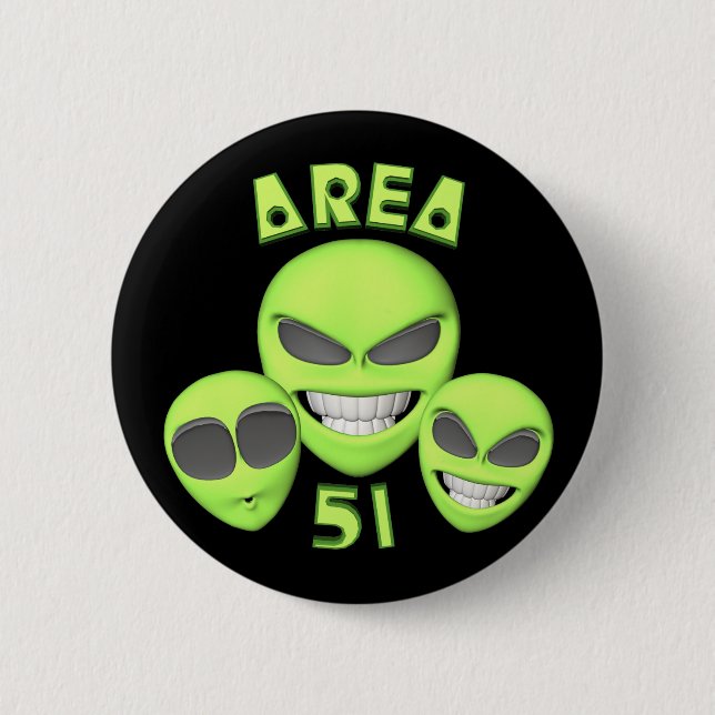 Alien-Knöpfe des Bereichs-51 Button (Vorderseite)