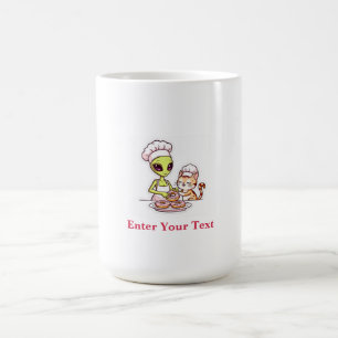 Alien-Koch-Katze-Donut-Kawaii-Design Kaffeetasse