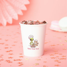 Alien-Koch-Katze-Donut-Kawaii-Design Pappbecher