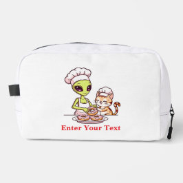 Alien-Koch-Katze-Donut-Kawaii-Design Waschbeutel