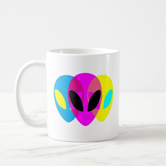 Alien Kopf extraterrestrial tryptisch Kaffeetasse (Links)