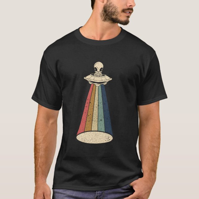 Alien-Kopf-Ufo-Alien T-Shirt (Vorderseite)