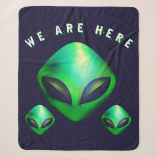 Alien Köpfe "Wir sind hier" Sherpadecke