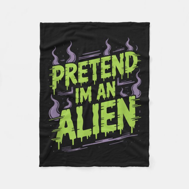 Alien-Kostüm  Fleecedecke (Vorderseite)