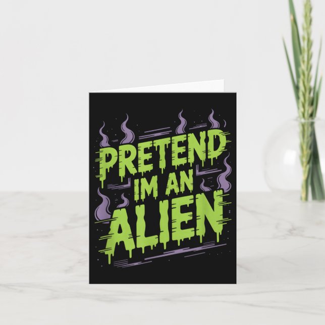 Alien-Kostüm  Karte (Vorderseite)