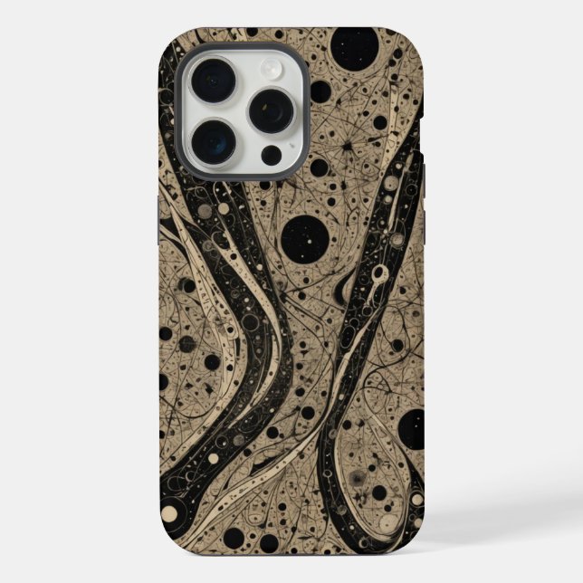 Alien-Kritzelei iPhone 15 Pro Max Hülle (Rückseite)