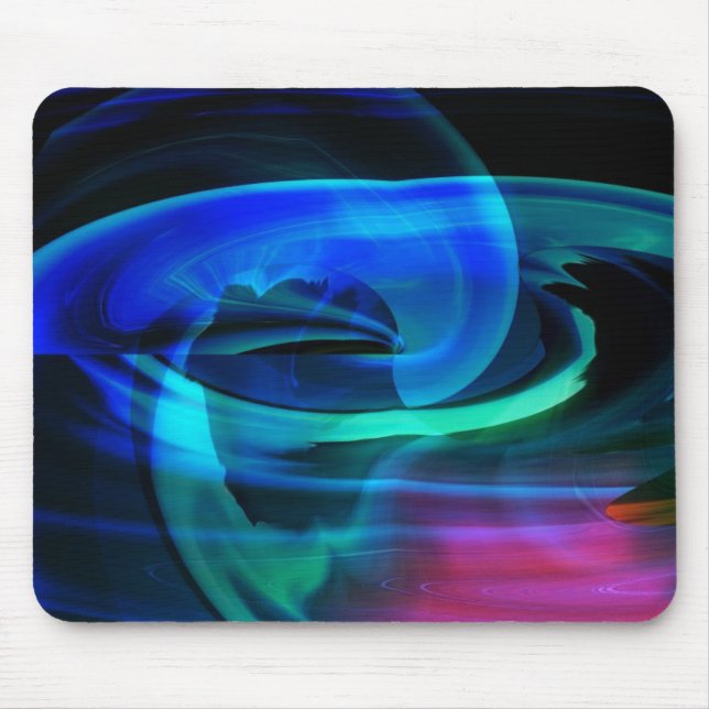 Alien Landscape Abstrakt Blues Mousepad (Vorne)