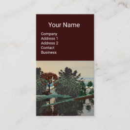 ALIEN LANDSCAPE, TREES LAGOON HYPERION Sci Fi Brow Visitenkarte