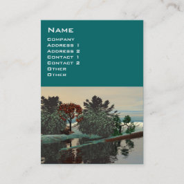 ALIEN LANDSCAPE, TREES LAGOON HYPERION Sci Fi Gree Visitenkarte