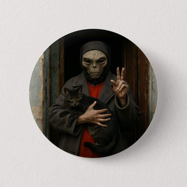 Alien-Liebe Button (Vorderseite)