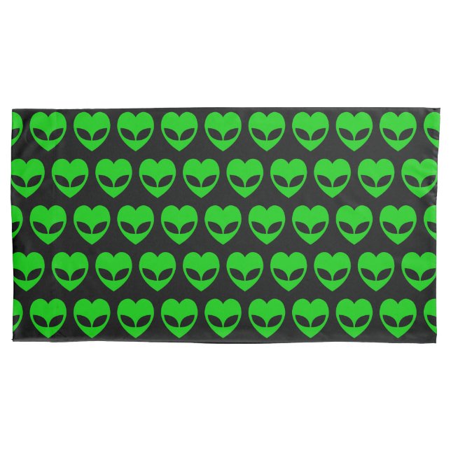 Alien Liebe Herz Kissenbezug (Vorderseite-Links)