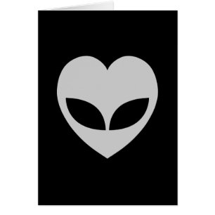 Alien Liebe Herzkarte