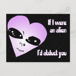 Alien Liebe Postkarte