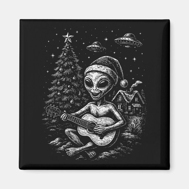 Alien liebt Weihnachten  Magnet (Vorne)