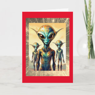 Alien Life bei 30, 5 Zoll x 7 Zoll geklappte Gebur Karte