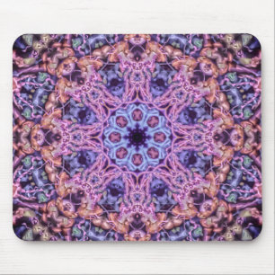 Alien Lila Psychedelic Kaleidoscopic Mandala Mousepad