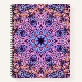 Alien Lila Psychedelic Kaleidoscopic Mandala Notizbuch