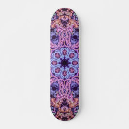 Alien Lila Psychedelic Kaleidoscopic Mandala Skateboard