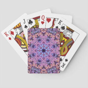 Alien Lila Psychedelic Kaleidoscopic Mandala Spielkarten