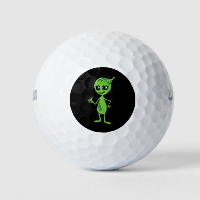 ALIEN "LITTLE GREEN MAN" GOLF BALL (Vorderseite)