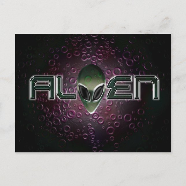 Alien Logo Postkarte (Vorderseite)
