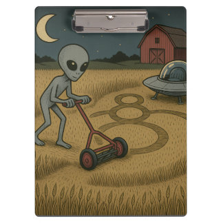 Alien macht Crop Circles Spaß an Science Fiction K Klemmbrett