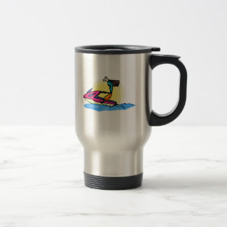 Alien-Mädchen auf JetSki Reisebecher
