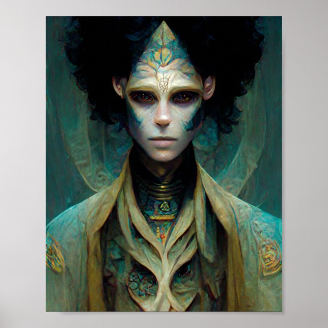 Alien Man SciFi Art Poster (Vorne)