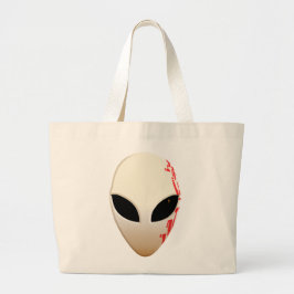 Alien Mask mit futuristischen Kennzeichnungen Jumbo Stoffbeutel