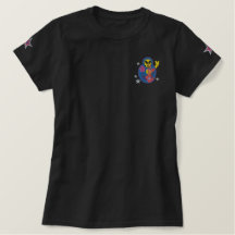Alien Matryoshka Stickerei-Flecken-T - Shirt