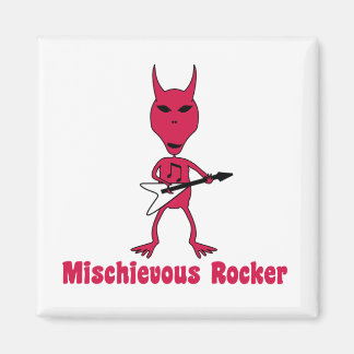 Alien Mischievous Rocker Carré Magnet